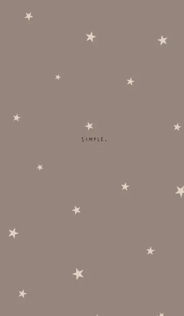 [LINE着せ替え] グレージュとベージュ星の画像1