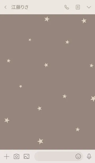 [LINE着せ替え] グレージュとベージュ星の画像3