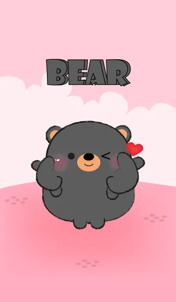 [LINE着せ替え] I Love You Black Bear Theme (jp)の画像1