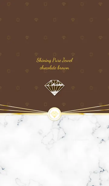 [LINE着せ替え] Shining Pure Jewel chocolate brownの画像1