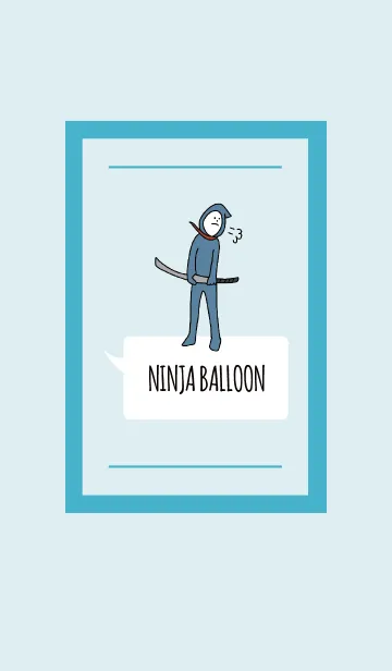 [LINE着せ替え] 青 : NINJA BALLOON 03の画像1