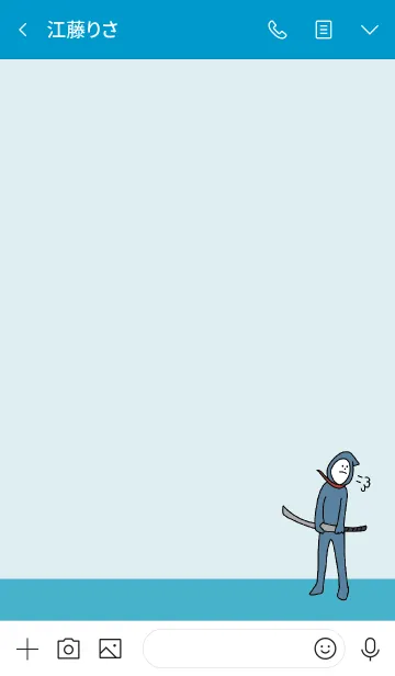 [LINE着せ替え] 青 : NINJA BALLOON 03の画像3