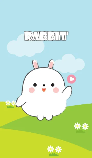 [LINE着せ替え] Pretty Fat White Rabbit Theme (jp)の画像1