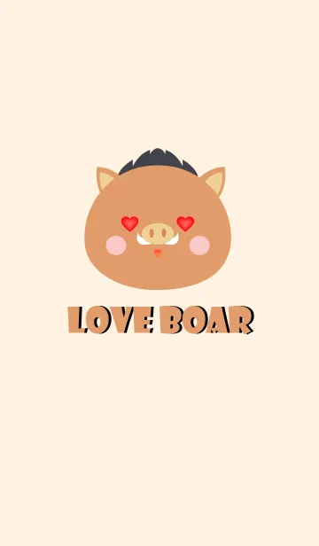 [LINE着せ替え] Simple Lover Boar Theme (jp)の画像1