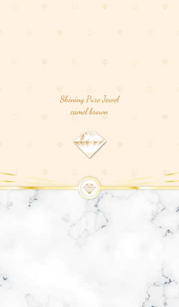 [LINE着せ替え] Shining Pure Jewel camel brownの画像1