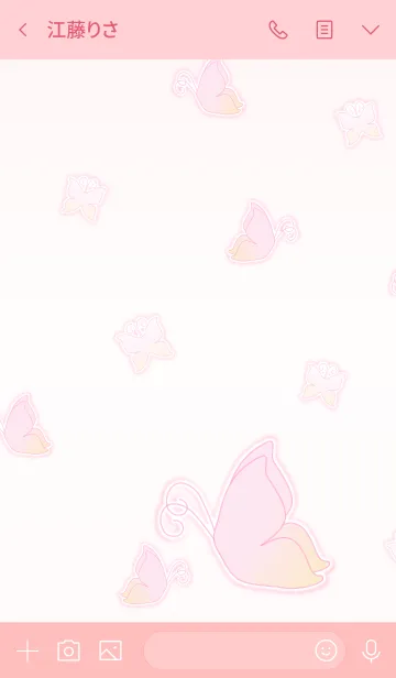 [LINE着せ替え] Pink Lucky Butterfly！ (Pink V.2)の画像3