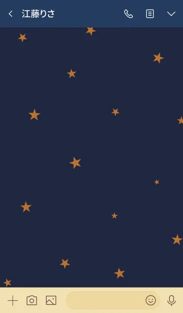 [LINE着せ替え] ネイビーとキャメル。星。の画像3