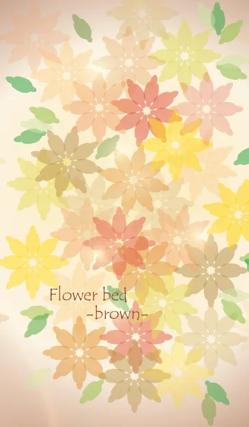 [LINE着せ替え] Flower bed -brown-の画像1