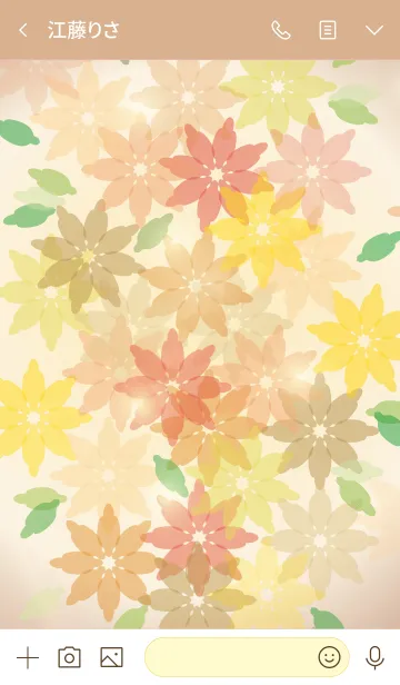 [LINE着せ替え] Flower bed -brown-の画像3