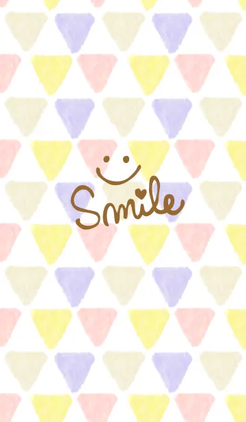 [LINE着せ替え] 水彩カラフル三角2-スマイル27-の画像1