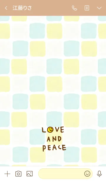 [LINE着せ替え] 水彩四角-スマイル28-の画像3