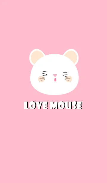 [LINE着せ替え] Simple Lover White Mouse Theme (jp)の画像1