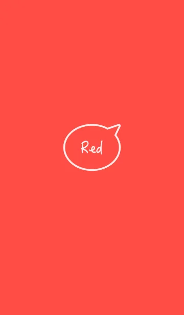 [LINE着せ替え] シンプル レッド [赤] No.5の画像1