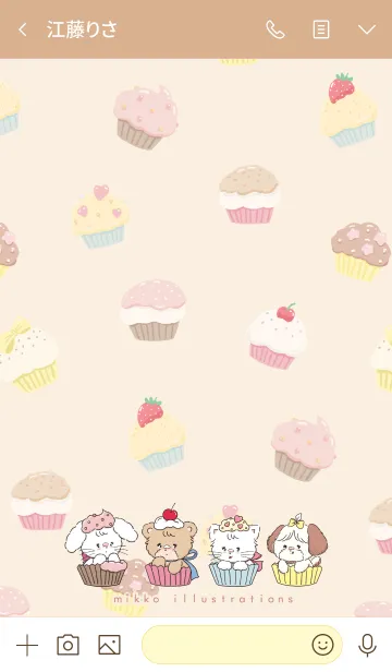 [LINE着せ替え] Make cupcakes！の画像3