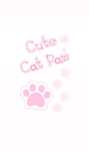 [LINE着せ替え] Cute Cat Paw 2！ (Pink Ver.4)の画像1