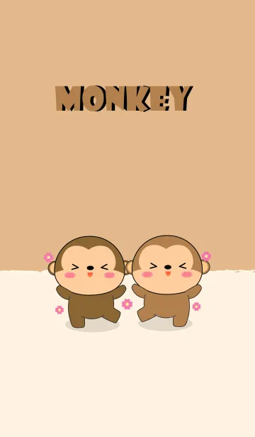 [LINE着せ替え] Cute Cute Sum Monkey Theme (jp)の画像1