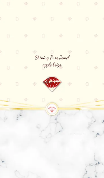 [LINE着せ替え] Shining Pure Jewel apple beigeの画像1