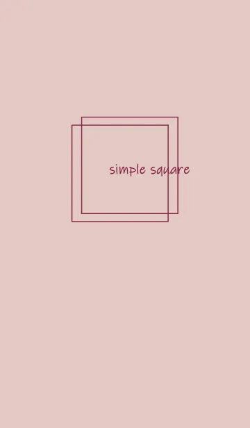 [LINE着せ替え] simple square =burgundy=*の画像1