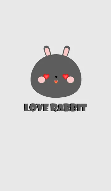 [LINE着せ替え] Simple Lover Black Rabbit Theme (jp)の画像1