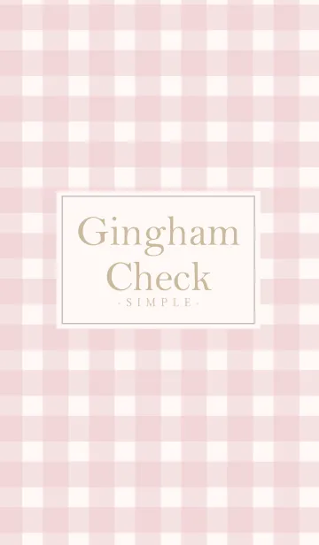 [LINE着せ替え] Gingham Check Natural Pink 3 -MEKYM-の画像1