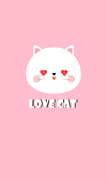 [LINE着せ替え] Simple Lover White Cat Theme (jp)の画像1