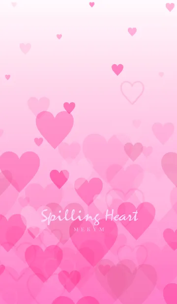 [LINE着せ替え] Spilling Pink Heart 4 -MEKYM-の画像1