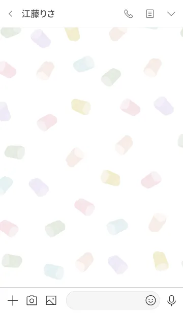 [LINE着せ替え] レイジーシールユニット-甘いマシュマロの画像3