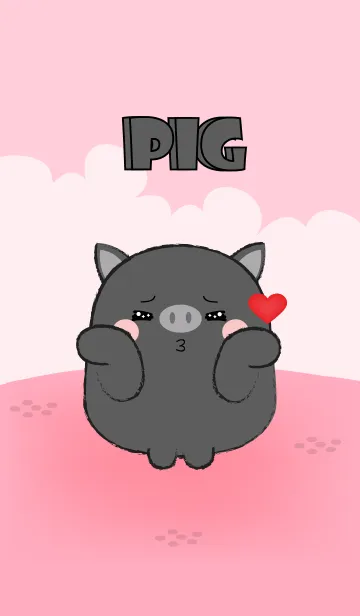 [LINE着せ替え] Love You Black Pig (jp)の画像1
