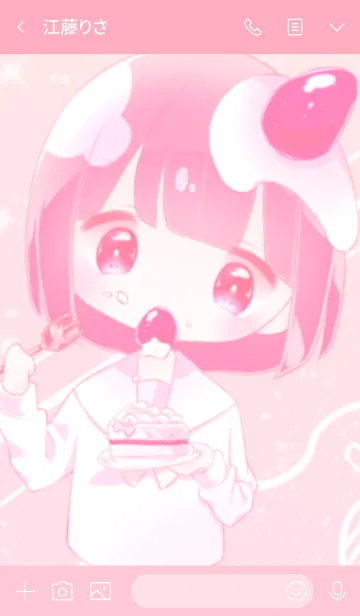[LINE着せ替え] ショートケーキと女の子の画像3