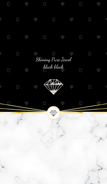 [LINE着せ替え] Shining Pure Jewel black blackの画像1