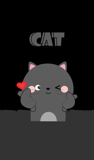 [LINE着せ替え] Love Love Cute Black Cat Theme (jp)の画像1