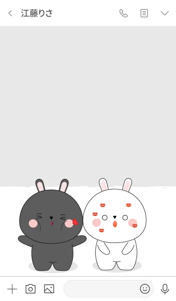 [LINE着せ替え] Cute Cute Sum Rabbit Theme (jp)の画像3