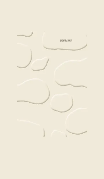 [LINE着せ替え] 牛柄。ベージュ。の画像1