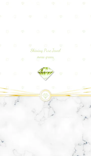[LINE着せ替え] Shining Pure Jewel moss greenの画像1