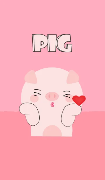 [LINE着せ替え] Love Love Cute Pig Theme (jp)の画像1