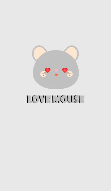 [LINE着せ替え] Simple Lover Gray Mouse Theme (jp)の画像1