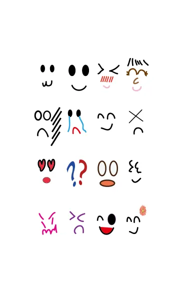 [LINE着せ替え] Hand drawn emoji packの画像1