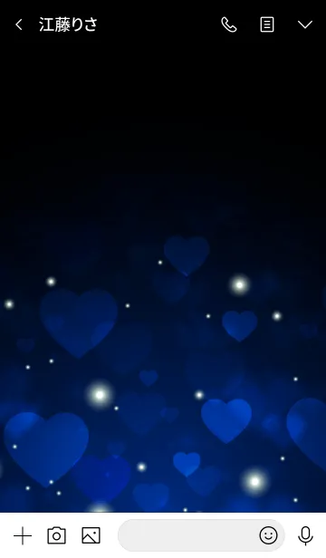 [LINE着せ替え] Love Heart Theme -NIGHT BLUE-の画像3