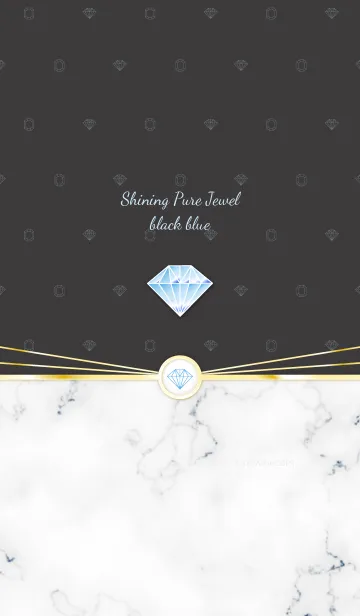 [LINE着せ替え] Shining Pure Jewel black blueの画像1