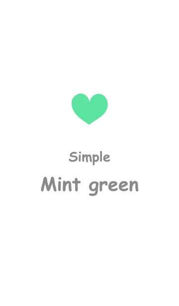 [LINE着せ替え] シンプルなミントグリーンの愛の画像1