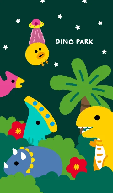[LINE着せ替え] Dino Park: Jurassic Nightの画像1