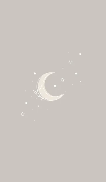 [LINE着せ替え] シンプルかわいい♡ ナチュラルな月と星の画像1