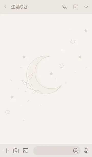 [LINE着せ替え] シンプルかわいい♡ ナチュラルな月と星の画像3