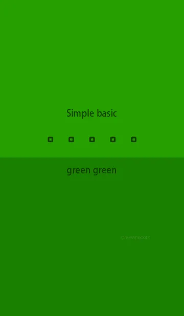 [LINE着せ替え] Simple basic グリーン グリーンの画像1