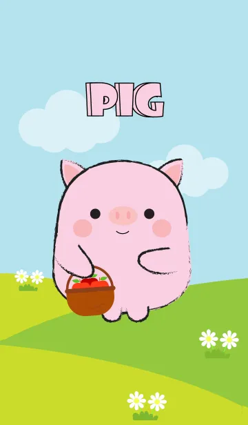 Pretty Fat Cute Pig Theme (jp)の着せ替えメイン画像