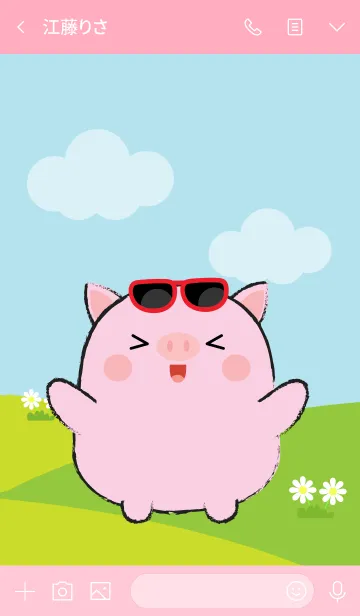 [LINE着せ替え] Pretty Fat Cute Pig Theme (jp)の画像3