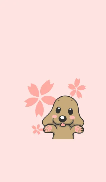 [LINE着せ替え] 犬と春の画像1