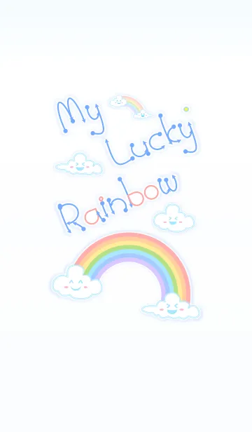 [LINE着せ替え] My Lucky Rainbow 2！ (Blue V.2)の画像1