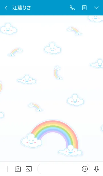 [LINE着せ替え] My Lucky Rainbow 2！ (Blue V.2)の画像3