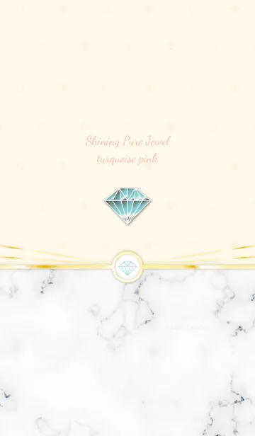 [LINE着せ替え] Shining Pure Jewel turquoise pinkの画像1